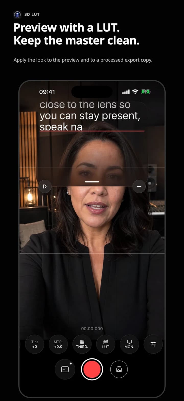LUT preview and application