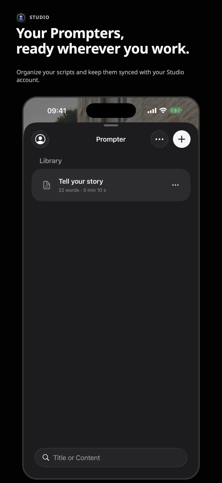 Script and clip library