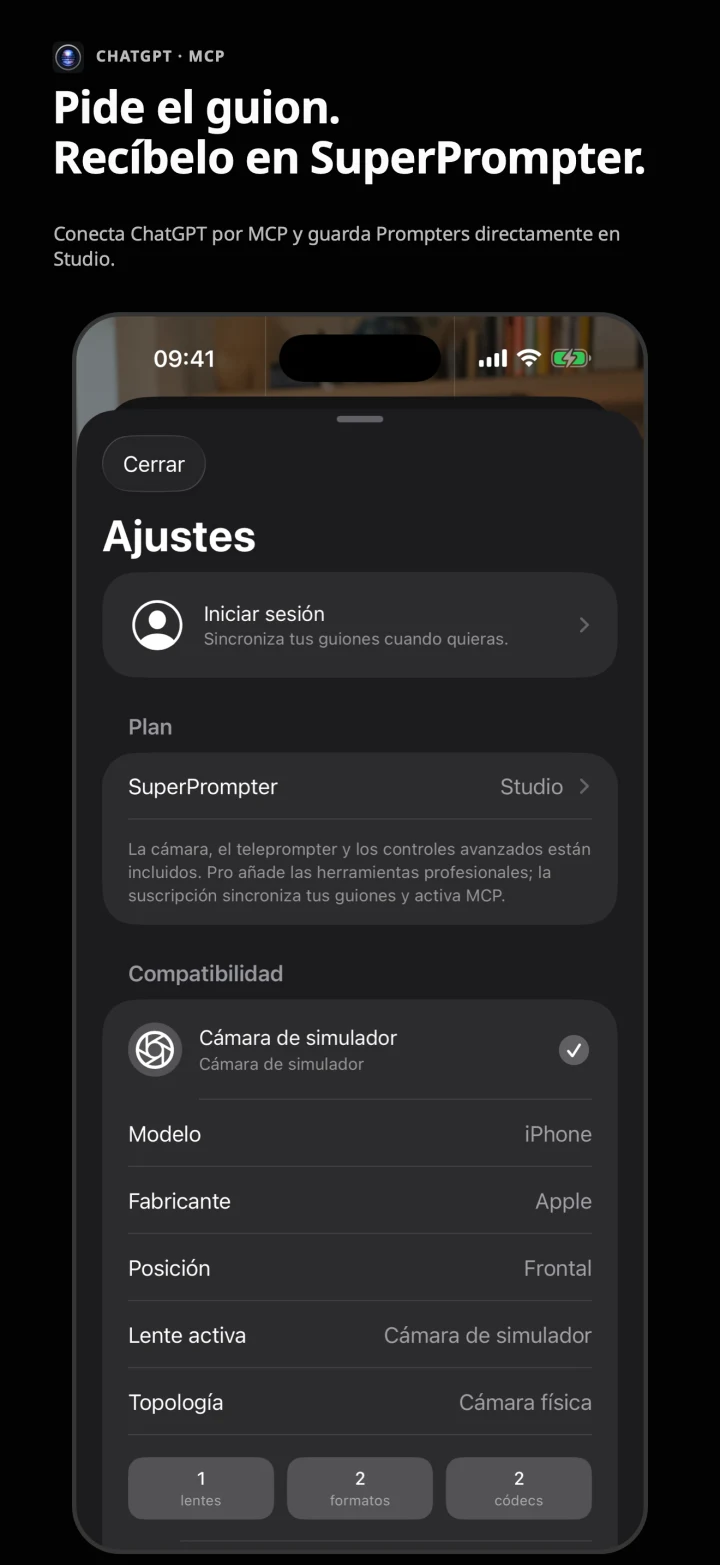 SuperPrompter conectado a ChatGPT mediante MCP